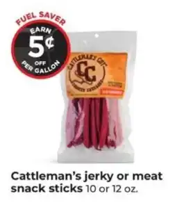 Hy-Vee Cattleman's jerky or meat snack sticks offer