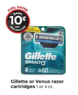 Hy-Vee Gillette or Venus razor cartridges offer