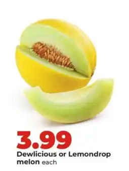 Hy-Vee Dewlicious or Lemondrop melon offer