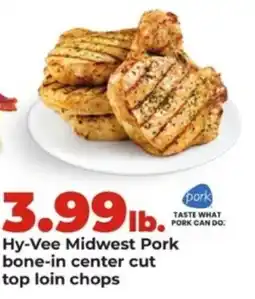 Hy-Vee Hy-Vee Midwest Pork bone-in center cut top loin chops offer