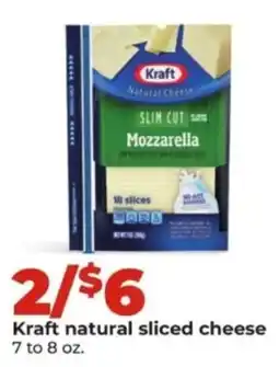 Hy-Vee Kraft natural sliced cheese offer