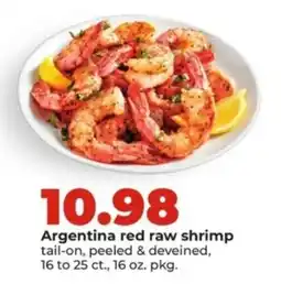 Hy-Vee Argentina red raw shrimp offer