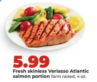 Hy-Vee Fresh skinless Verlasso Atlantic salmon portion offer