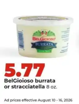 Hy-Vee BelGioioso burrata or stracciatella offer