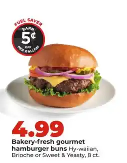 Hy-Vee Bakery-fresh gourmet hamburger buns offer