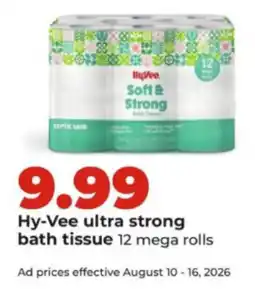 Hy-Vee Hy-Vee ultra strong bath tissue offer