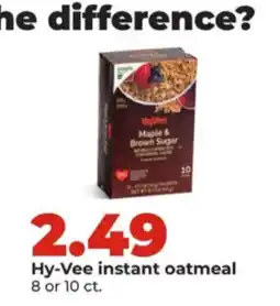 Hy-Vee Hy-Vee instant oatmeal offer