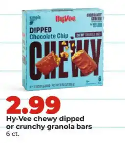 Hy-Vee Hy-Vee chewy dipped or crunchy granola bars offer