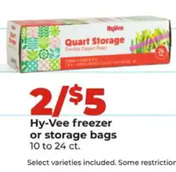 Hy-Vee Hy-Vee freezer or storage bags offer