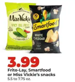 Hy-Vee Frito-Lay, Smartfood or Miss Vickie's snacks offer
