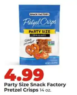 Hy-Vee Snack Factory Pretzel Crisps offer