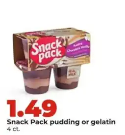 Hy-Vee Snack Pack pudding or gelatin offer