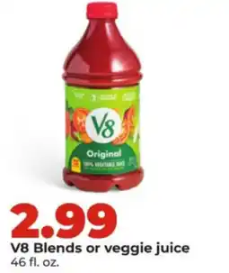 Hy-Vee V8 Blends or veggie juice offer
