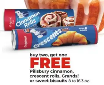 Pillsbury cinnamon, crescent rolls, Grands! or sweet biscuits