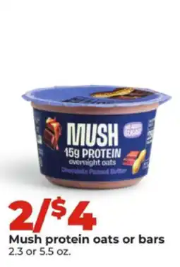 Hy-Vee Mush protein oats or bars offer