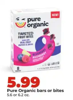 Hy-Vee Pure Organic bars or bites offer
