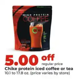 Hy-Vee Chike protein iced coffee or tea offer