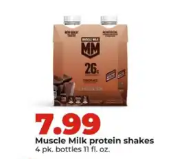 Hy-Vee Muscle Milk protein shakes offer