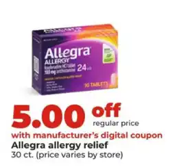 Hy-Vee Allegra allergy relief offer