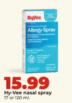 Hy-Vee Hy-Vee nasal spray offer