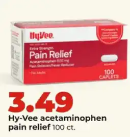 Hy-Vee Hy-Vee acetaminophen pain relief offer
