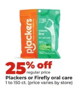 Hy-Vee Plackers or Firefly oral care offer