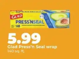 Hy-Vee Glad Press'n Seal wrap offer