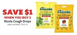 Fareway Ricola Cough Drops offer
