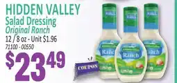 Jetro HIDDEN VALLEY Salad Dressing Original Ranch offer