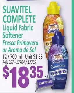 Jetro SUAVITEL COMPLETE Liquid Fabric Softener offer