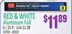Jetro RED & WHITE Aluminum Foil offer