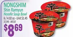 Jetro NONGSHIM Shin Ramyun Noodle Soup Bowl offer