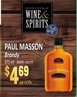 Jetro PAUL MASSON Brandy offer