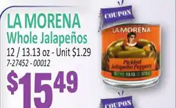 Jetro LA MORENA Whole Jalapeños offer