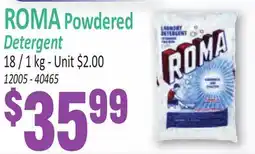 Jetro ROMA Powdered Detergent offer