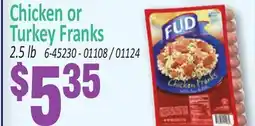 Jetro Chicken or Turkey Franks offer