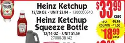 Jetro Heinz Ketchup, Heinz Ketchup Squeeze Bottle offer