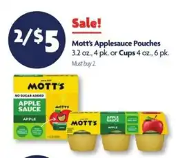Family Dollar Mott's Applesauce Pouches offer