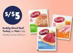 Family Dollar Buddig Sliced Beef, Turkey, or Ham 2 oz offer