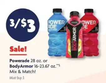 Powerade or Bodyarmor