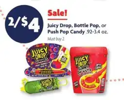 Family Dollar Juicy Drop, Bottle Pop, or Push Pop Candy offer