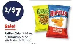 Family Dollar Ruffles Chips or Funyuns offer