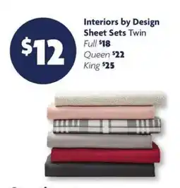 Family Dollar Interiors by Design Sheet Sets Twin offer