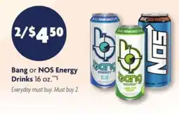 Family Dollar Bang or NOS Energy Drinks offer
