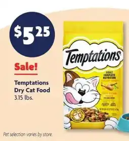 Family Dollar Temptations Dry Cat Food offer