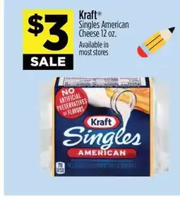Dollar General Kraft Singles American Cheese 12 oz offer