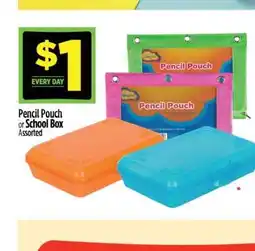 Dollar General Pencil Pouch or School Box offer