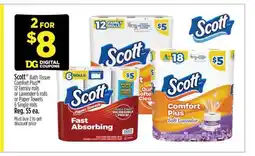 Dollar General Scott Bath Tissue Comfort Plus offer