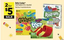 Dollar General Betty Crocker Fruit Snacks 6-10 ct. Assorted offer