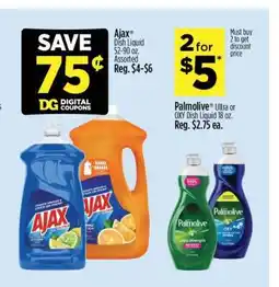 Dollar General Palmolive Ultra or OXY Dish Liquid offer